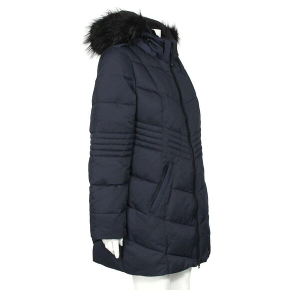 Arctic Expedition Down Jacket Women's Insulated Quilted Hooded Blue size S - 305 - Picture 3 of 7